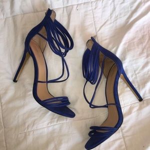 Express Strappy Royal Blue High Heels